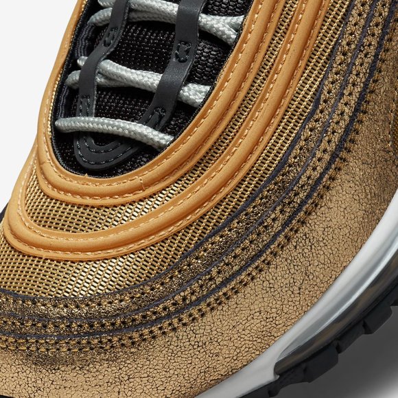 NEW Nike Air Max 97 Women's Twine/White-Metallic Gold DO5881-700 Golden … - Picture 5 of 9